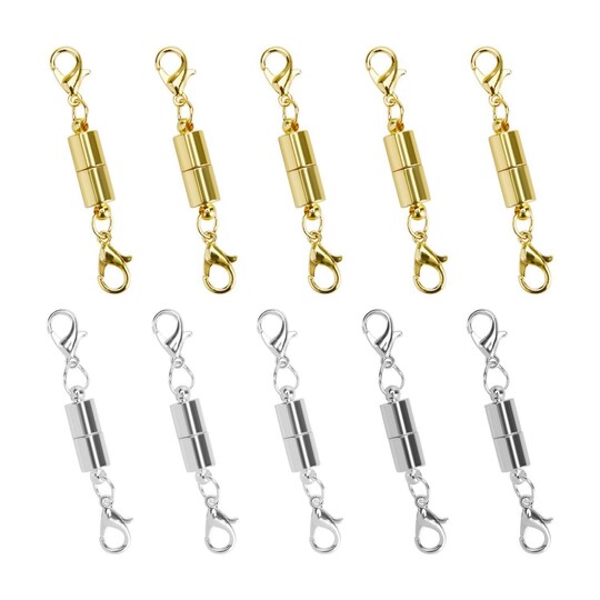 Gold & Silver Color Magnetic Lobster Clasp for Jewelry Necklace Bracelet